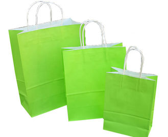 Standard Size Paper Bags With Handles Degradable Material Simple Style