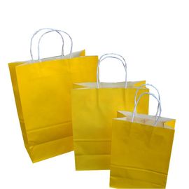 Standard Size Paper Bags With Handles Degradable Material Simple Style