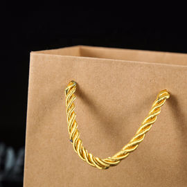 Brown Shopping Paper Craft Bags With Handles Eco Friendly Material