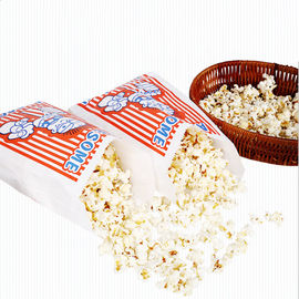 Customized Popcorn Snack Bags , Biodegradable Paper Popcorn Chip Bag