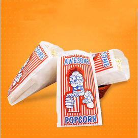 Customized Popcorn Snack Bags , Biodegradable Paper Popcorn Chip Bag