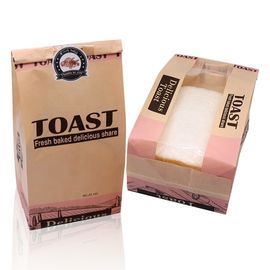 Custom Logo Printing Food Delivery Takeaway Stand Up Paper Bags With Clear Window