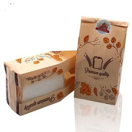 Custom Logo Printing Food Delivery Takeaway Stand Up Paper Bags With Clear Window