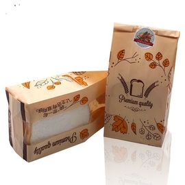 Custom Logo Printing Food Delivery Takeaway Stand Up Paper Bags With Clear Window