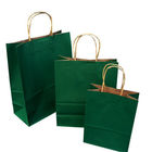 Recycled Paper Shopping Bags With Handles Customized Logo Printing
