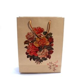 Custom Logo Printing Gift Paper Bags With Handles Simple Modern Style