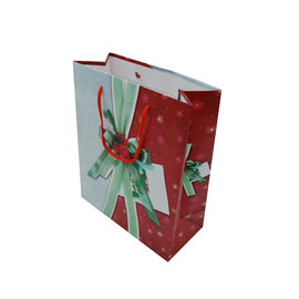 CMYK Colored Paper Gift Bags With Handles Lamination Finishing