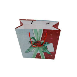 CMYK Colored Paper Gift Bags With Handles Lamination Finishing