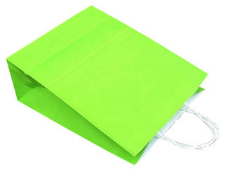 Disposable Paper Bags With Handles With Embossing Varnishing Printing Handling