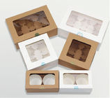Classic Style Individual Cake Boxes , Window Cake Boxes With Handle