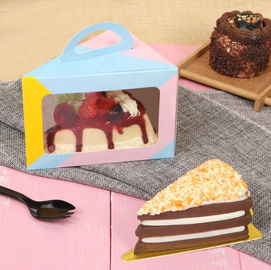 Customized Folding Pastry Box With Window , Handmade Cupcake Gift Boxes