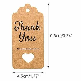 Kraft Paper Personalized Clothing Labels , Brown Clothing Label Tags