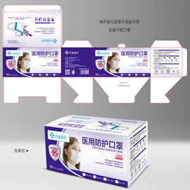 Glossy Lamination Face Mask Corrugated Paper Box