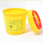8L Safety Biohazard Disposal Container Medical Sharps Box Plastic Yellow round Safety Box