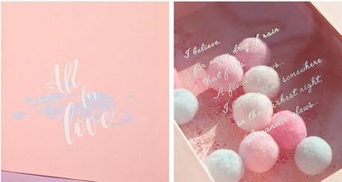 Pink Paperboard CMYK Recycled Paper Gift Boxes
