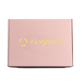 Wholesale custom logo foldable pink corrugated product packaging box aircraft box mail shipping box