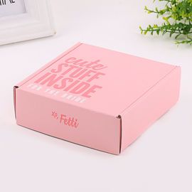 Custom Corrugated Boxes Custom logo design Pink rectangular mail box express parcel carto