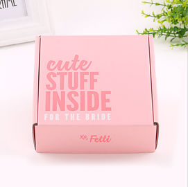 Custom Corrugated Boxes Custom logo design Pink rectangular mail box express parcel carto