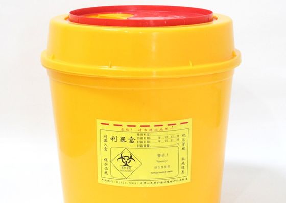 15L plastic sharps box waste needle collection box Used by the hospital round shape