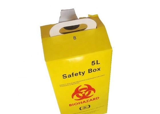 Paper Board Material Medical Sharps Box For Medical Hospital And Clinic