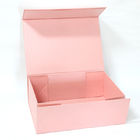 Pink Rectangle Foldable Recycled Paper Gift Boxes