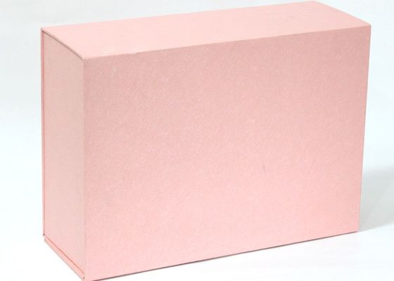 Pink Rectangle Foldable Recycled Paper Gift Boxes