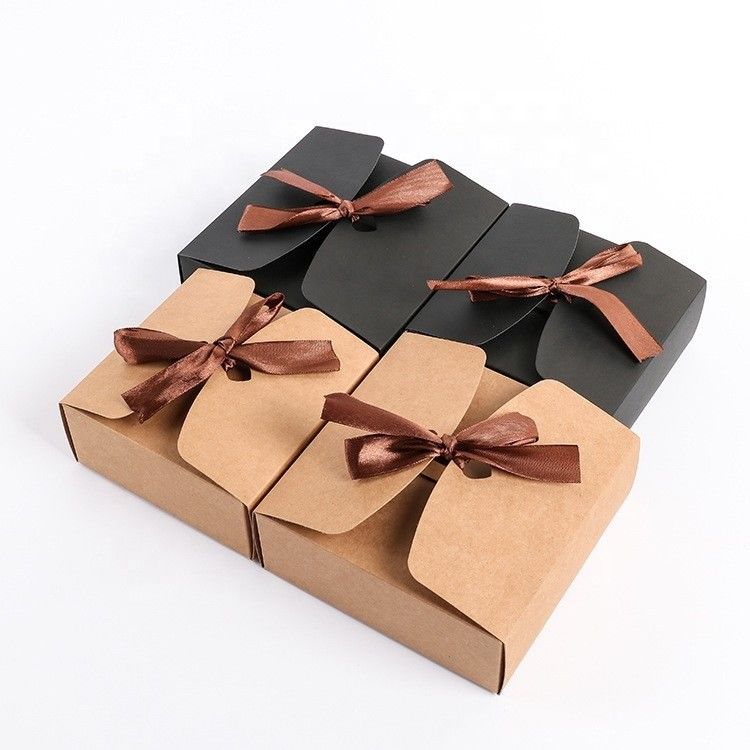 Ribbon Paper Sweet Box Chocolate Packaging With Customized Logo Printing