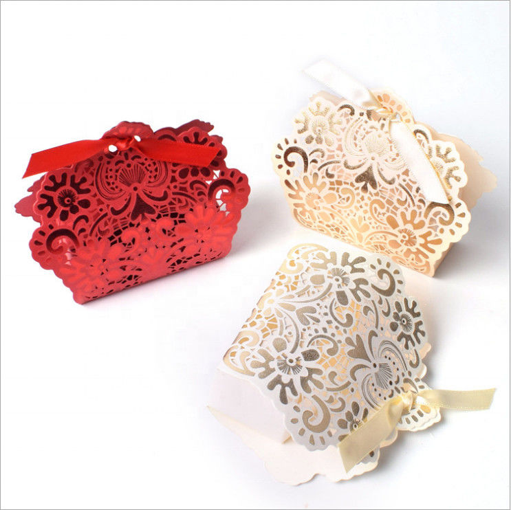 Card Paper Food Packaging Recycled Materials Luxurious Gold Red Color
