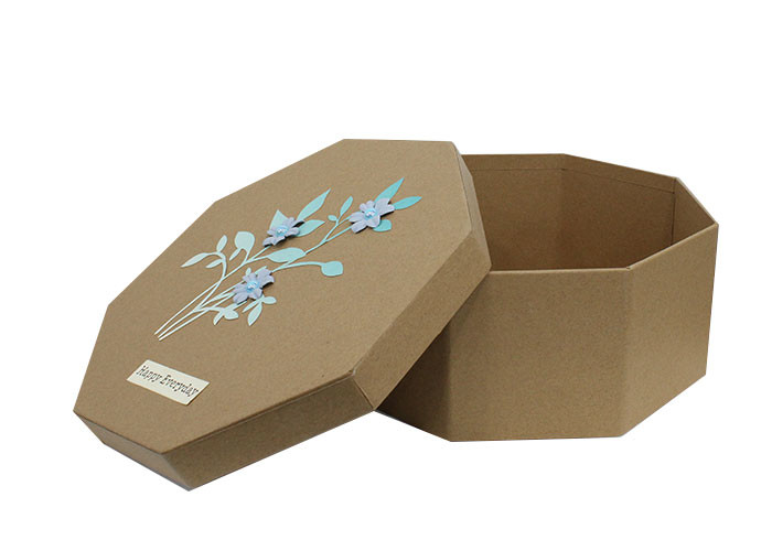 Hexagon Shaped Paper Craft Gift Box New Design