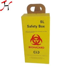 Recyclable Paper Medical Sharps Box Safety Boxes 58X28X50 Cm Single Package Size 