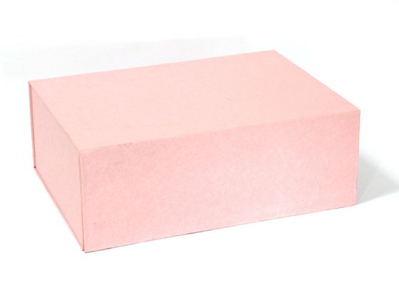 Pink Rectangle Foldable Recycled Paper Gift Boxes